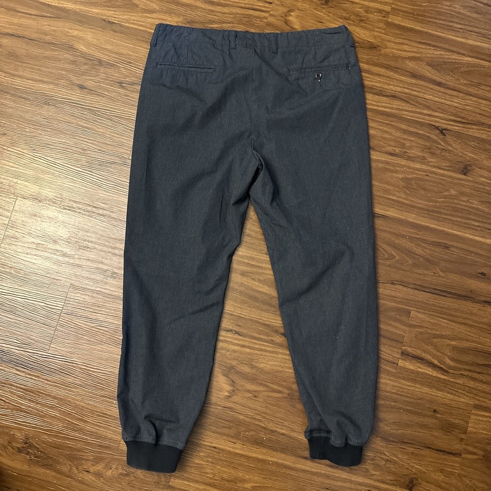 J.Crew Cotton Joggers Pants Size 34x27.5 Navy Blue Style C1562 Tapered - Picture 2 of 5